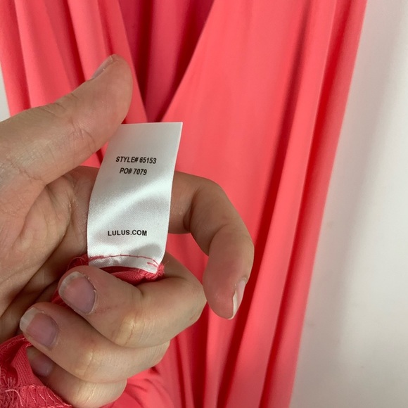 Lulu’s Romantic Fantasy Coral Pink Maxi Dress - Picture 5 of 6